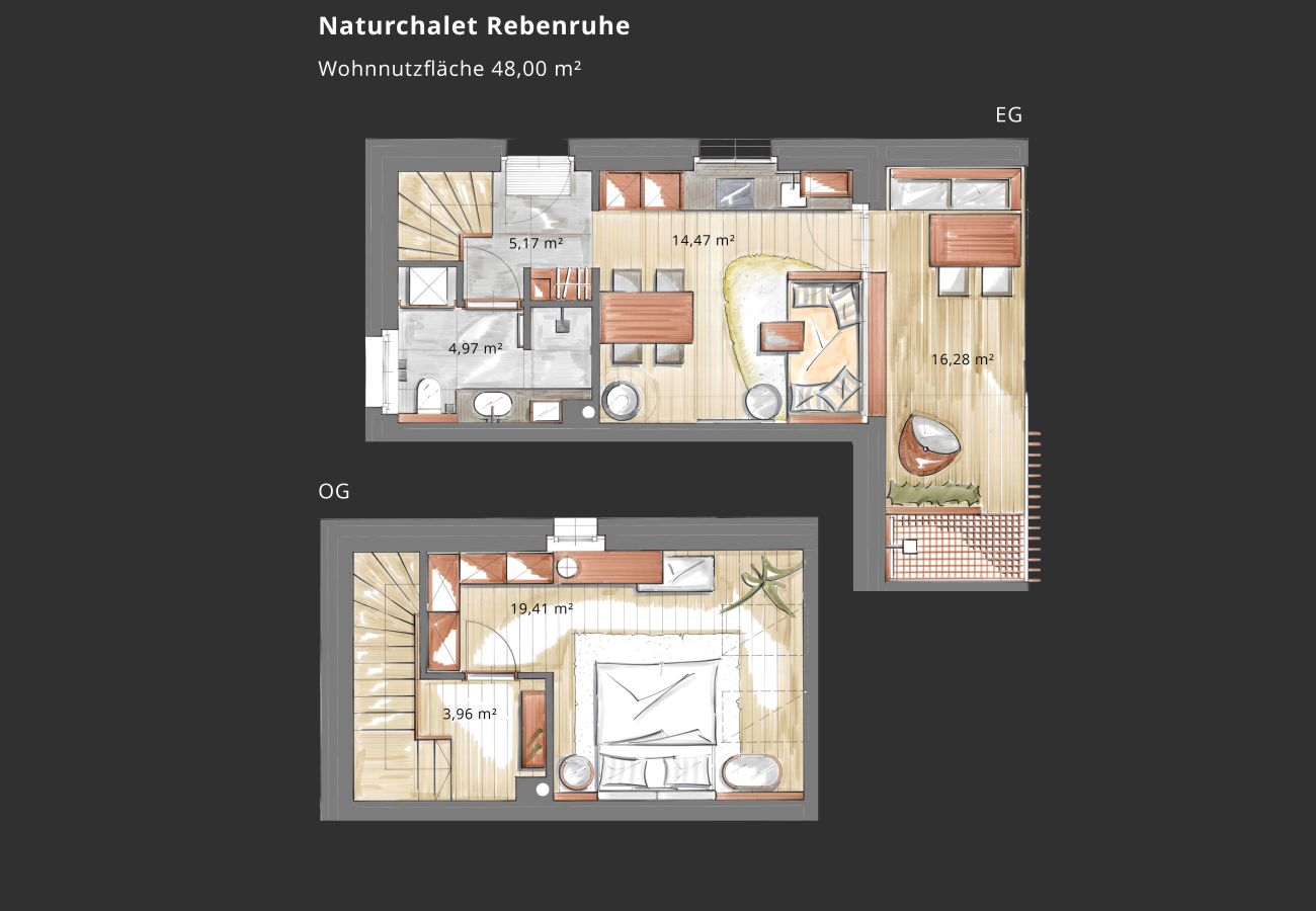 Chalet in Tieschen - Nature chalets: Spa & Volcano Country 