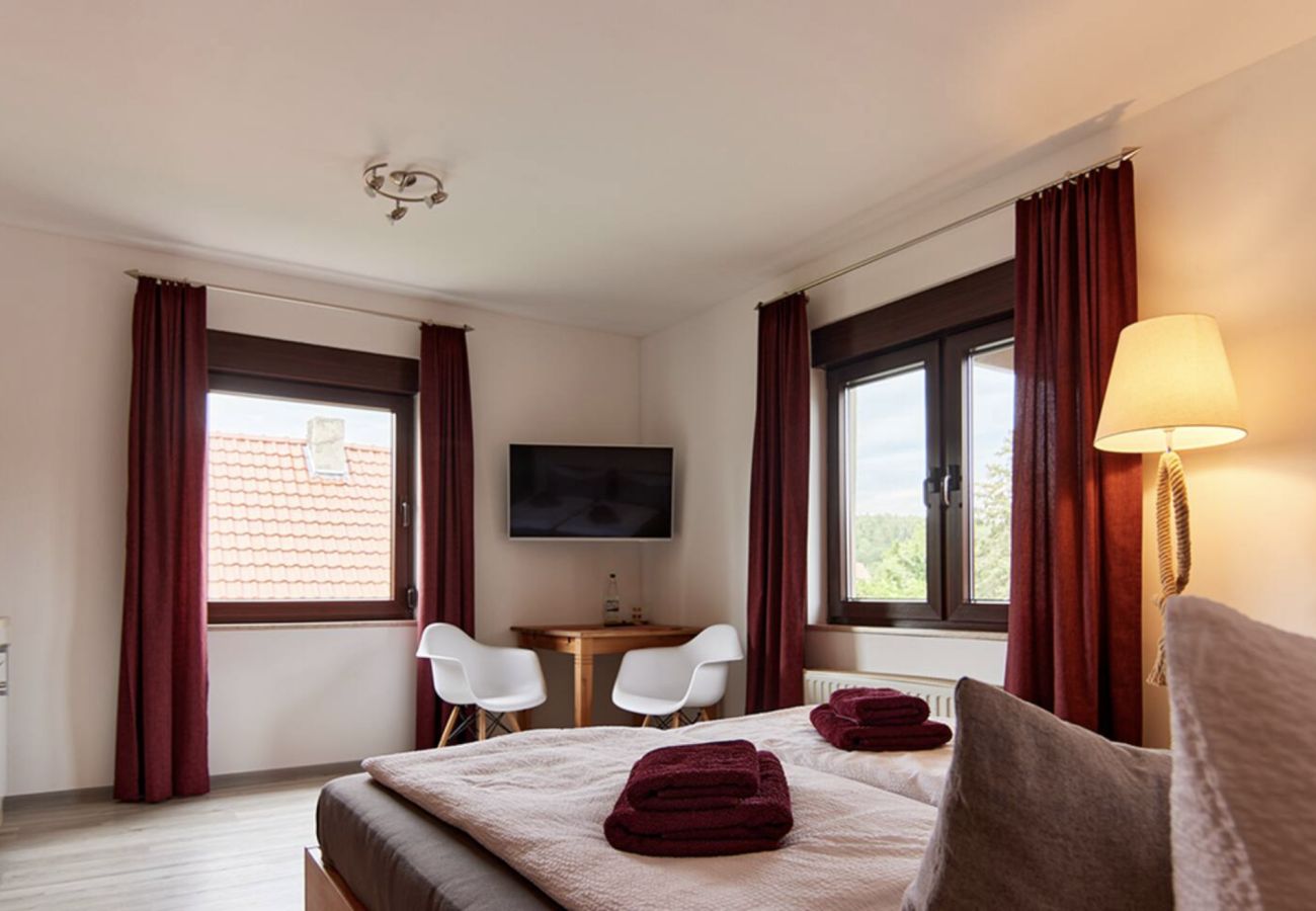 Ferienwohnung in Thale - Haus Freigeist - Wohnung zum Gartenblick